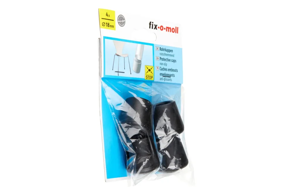 fix-o-moll Rohrkappe rutschhemmend, schwarz