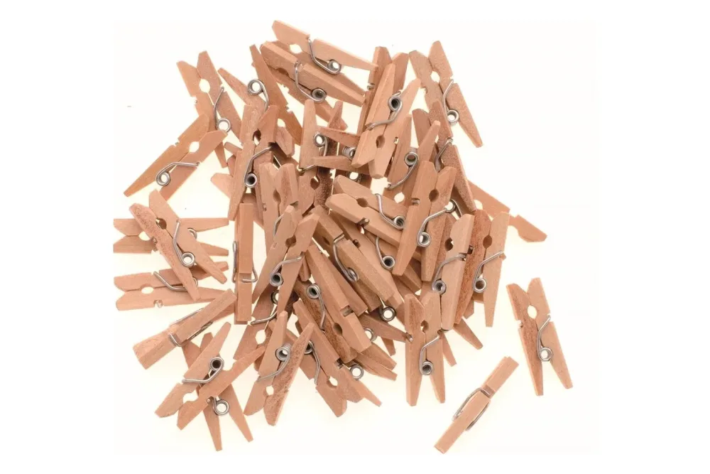 Glorex Wäscheklammern Holz Natur | 2.5 cm | 45 Stück