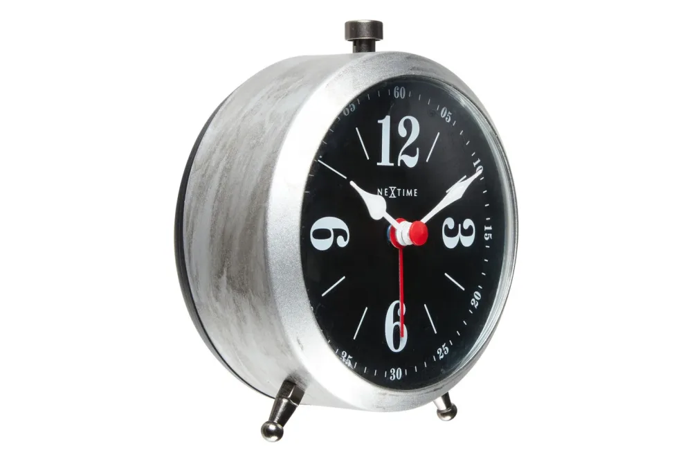 NexTime Wecker Harvey schwarz/silber