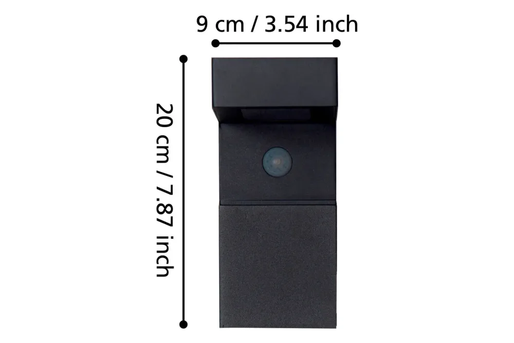 Eglo Solar-Wandleuchte mit Sensor Baracconi schwarz