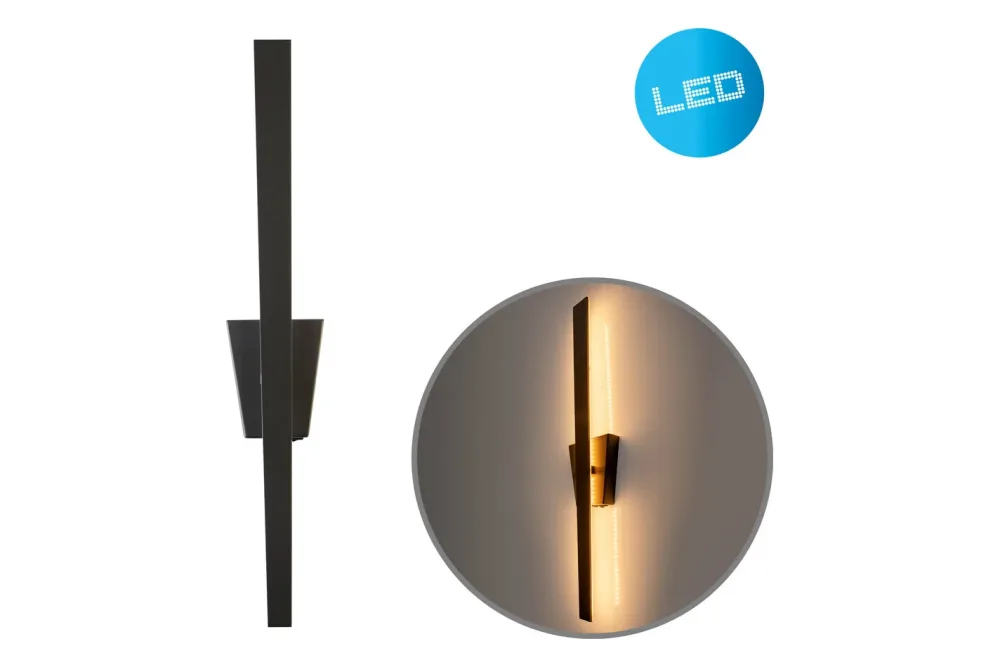näve LED Wandleuchte Trevor schwarz