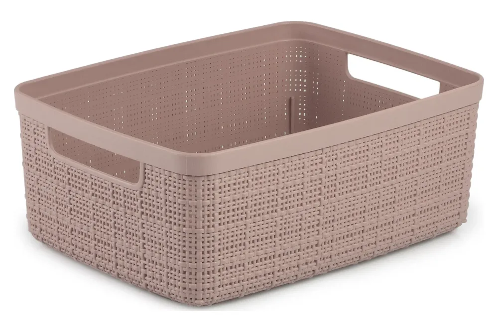 Curver Jute Korb Rosa | 26.5 × 20 × 10.5 | 5 l