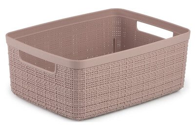 Curver Jute Korb Rosa | 26.5 × 20 × 10.5 | 5 l