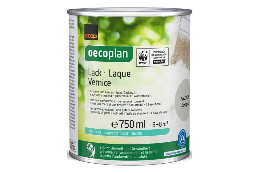 Oecoplan Lack glänzend lichtgrau 750 ml