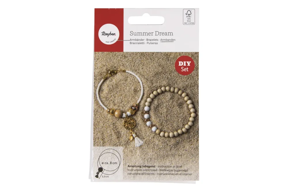 BP Armbänder Summer Dream , FSC 100%, ca. 18cm lang, Set 2Stück