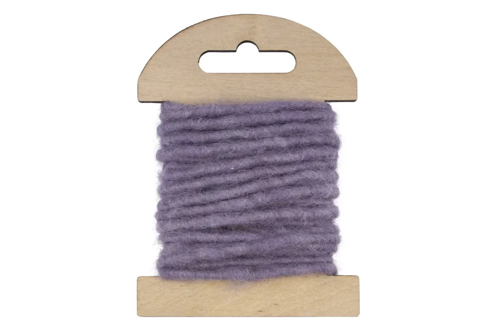 Wollkordel mit Jutekern, 5mm ø, SB-Holzkarte 3,5m