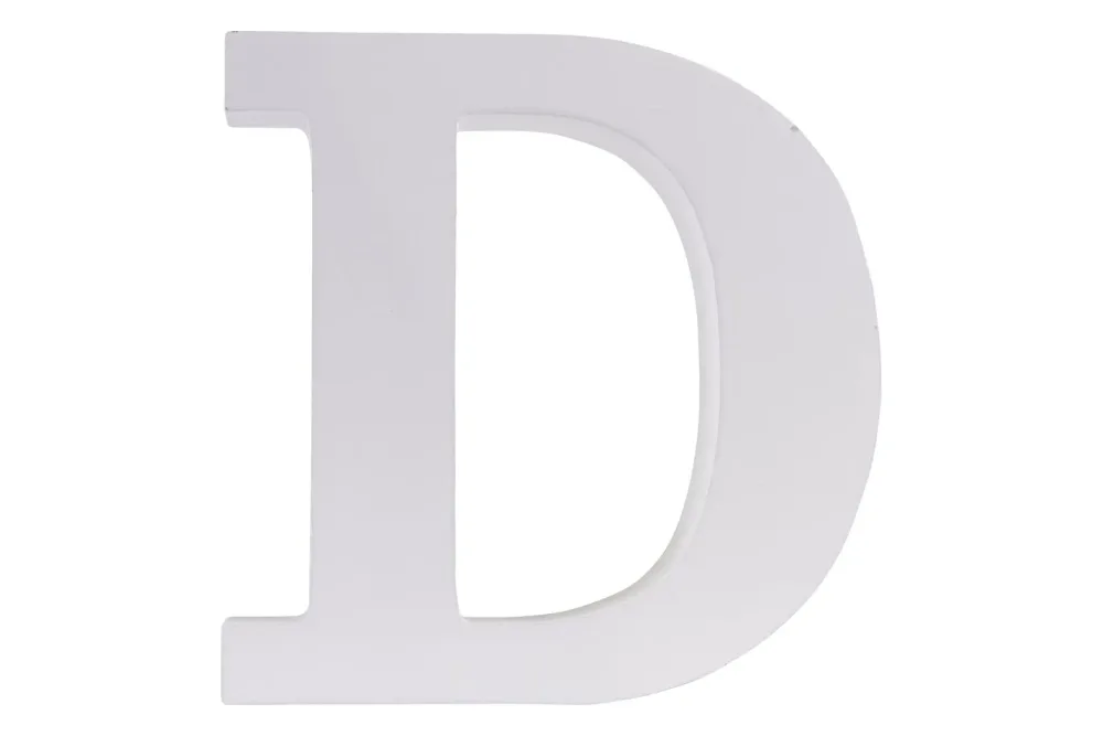 MDF Buchstabe D, FSC 100%, 10x2x11cm