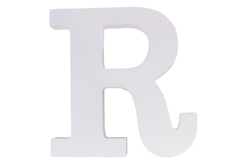 MDF Buchstabe R, FSC 100%, 10,7x2x11cm