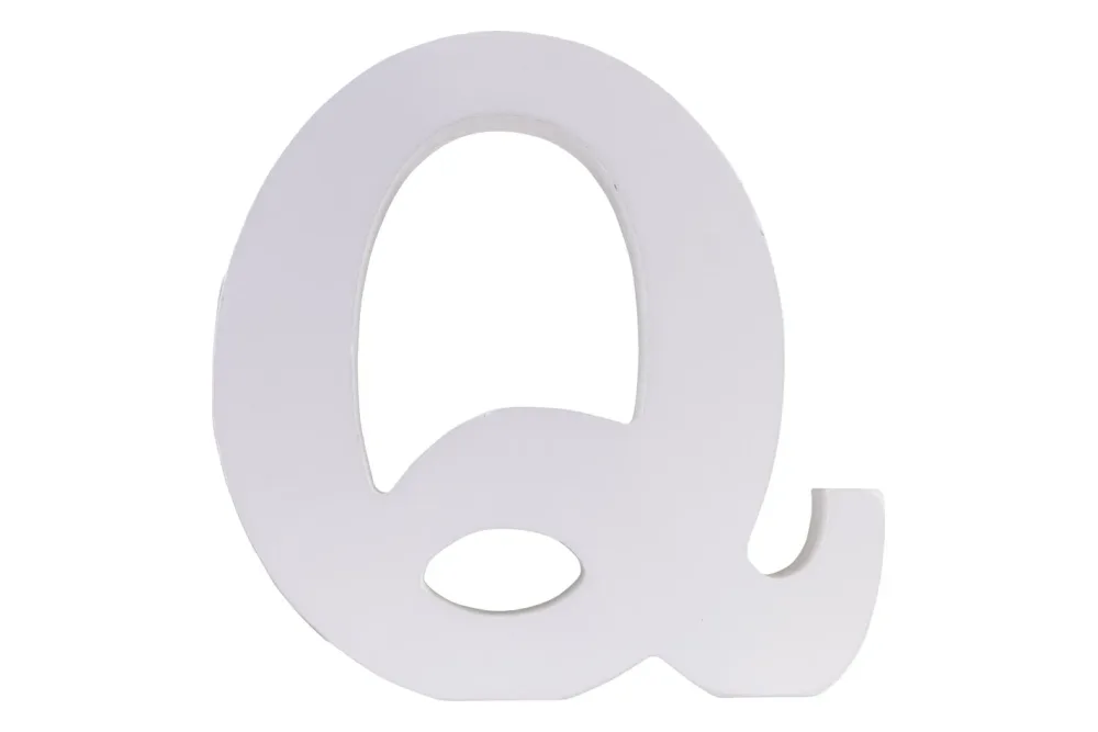 MDF Buchstabe Q, FSC 100%, 10,3x2x11cm