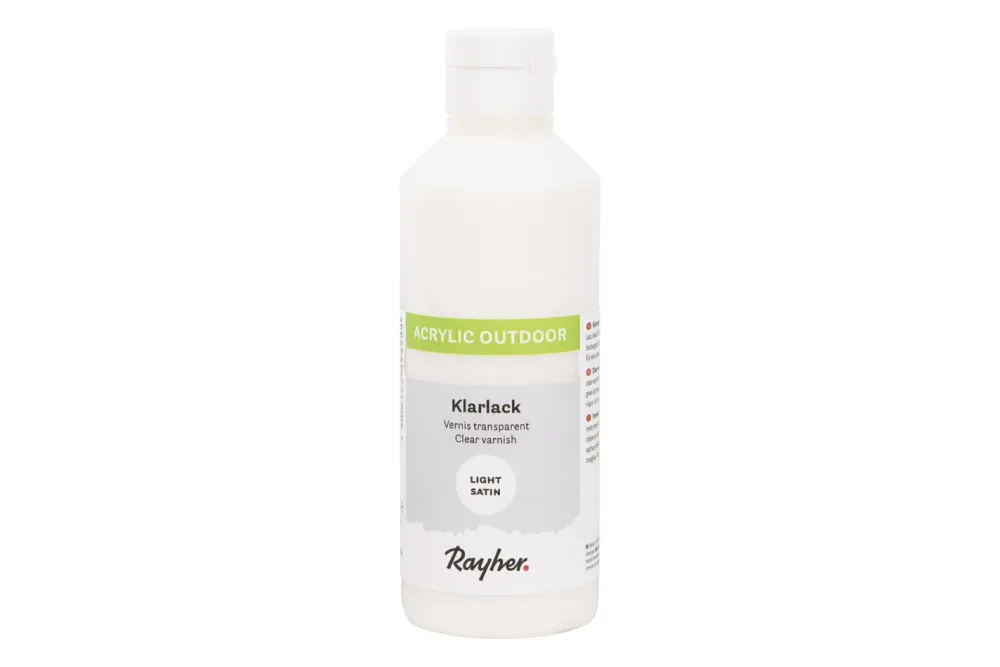 Outdoor Paint Klarlack, seidenmatt, Flasche 250ml