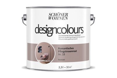 Designfarben, Hochdeckende Premium-Wandfarbe, pfingstrosenrosé, feinmatt, 2.5L