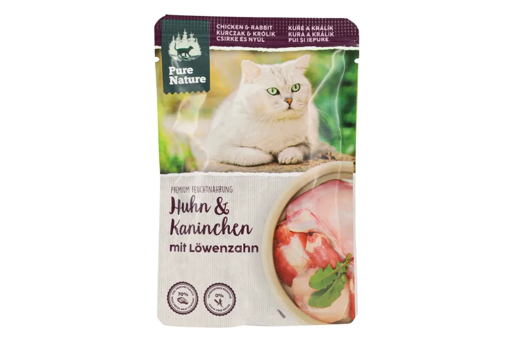 Pure Nature Feline 12 x 85 g - Huhn & Kaninchen