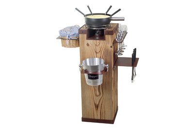 Nouvel Nature Holz-Fonduebar 17-tlg – Fondue Set – hellbraun