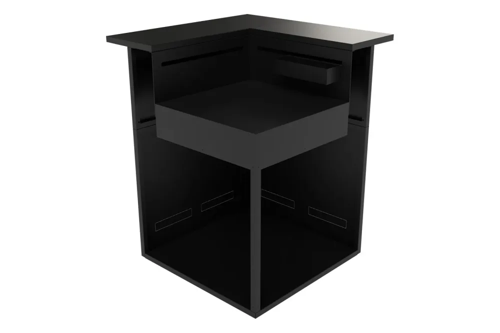 Forge Adour Modul Winkel mit Theke, Stahl schwarz