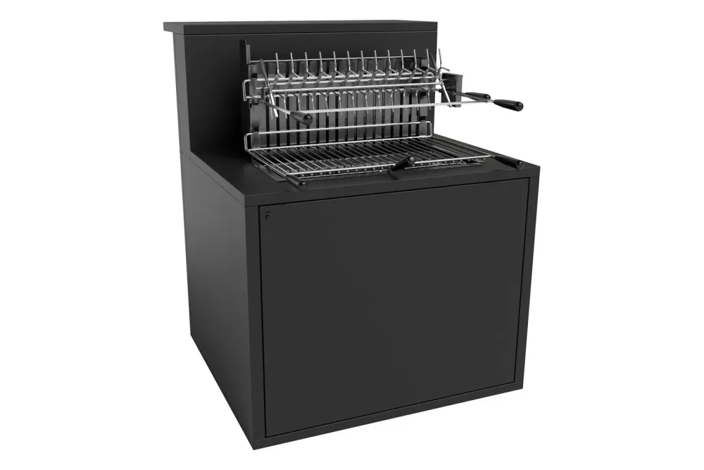 Forge Adour Modul für Holzkohlegrill-Einsatz, Stahl schwarz