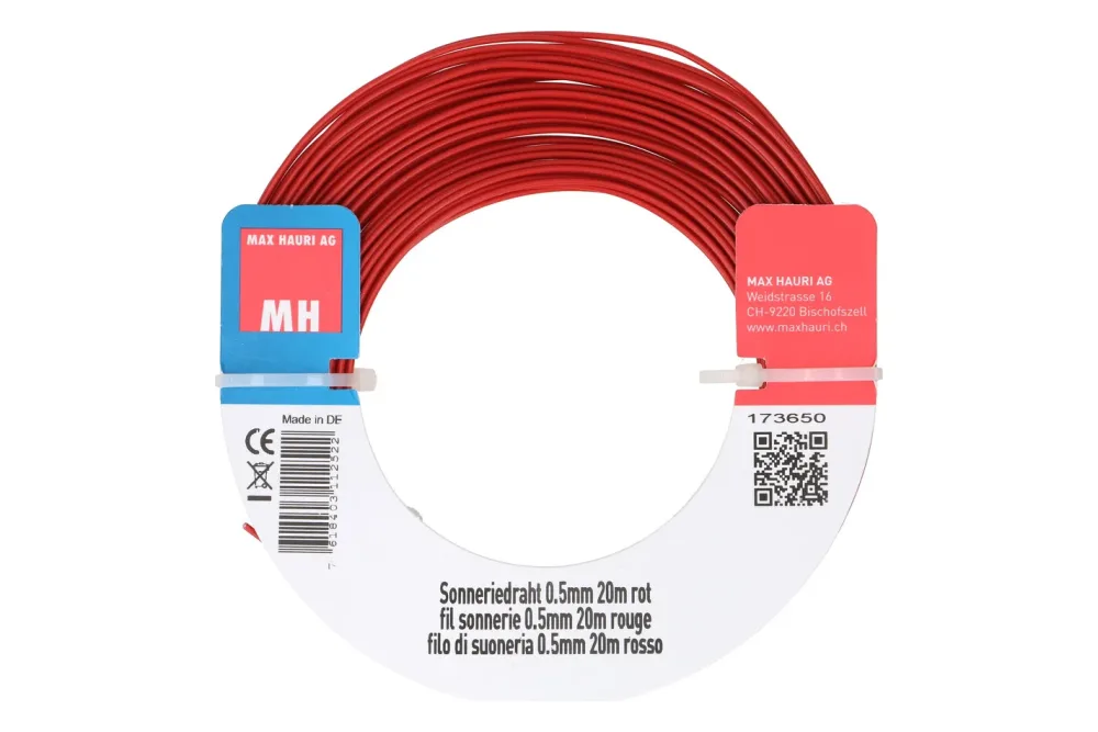 Max Hauri AG Sonneriedraht 0.5mm² 20m rot