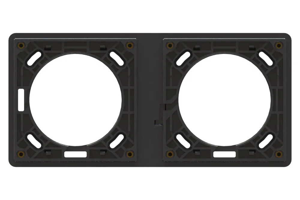 Max Hauri Exo Befestigungsrahmen Gr.1x2/2x1 UP exo Ip55 schwarz