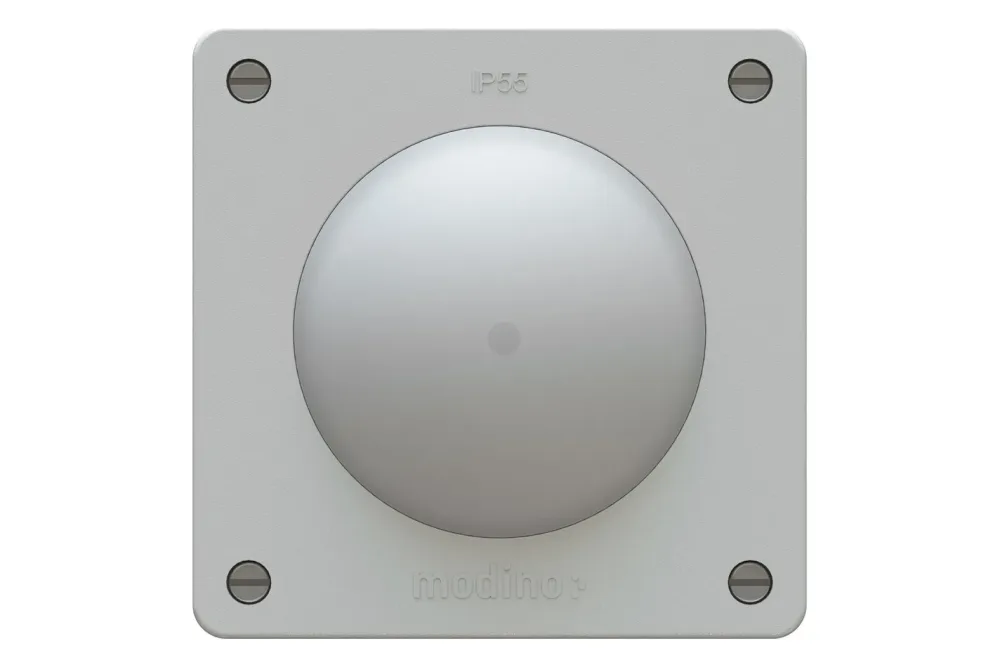 Max Hauri Exo Drucktaster A/R beleuchtet Einsatz +Frontset exo Ip55 lichtgrau