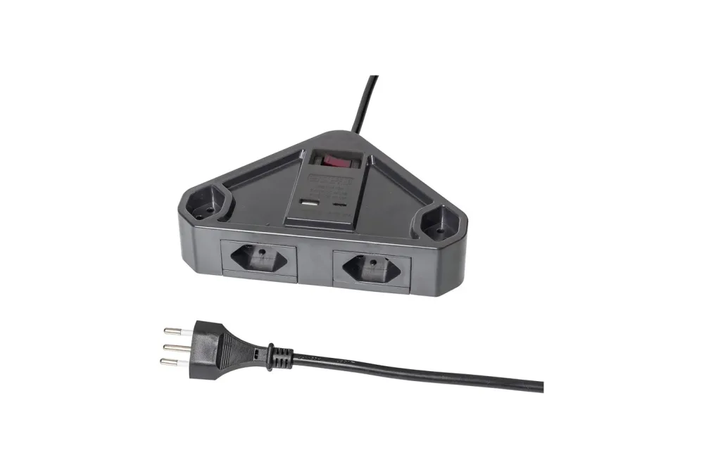 Steffen Steckdosenleiste Corner | 4x Typ12 | 1x Usb-C | 1x Usb-A
