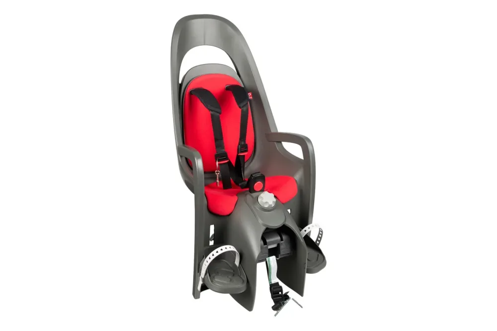 Velo-Kindersitz Hamax Caress, grau/dunkelgrau/rot