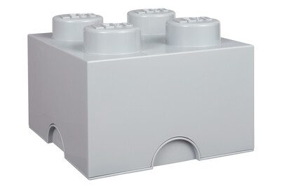 Lego Aufbewahrungsstein 4 - Medium Steingrau