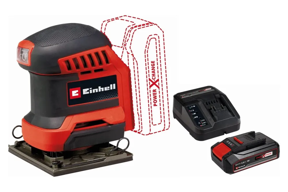 Einhell Akku-Faustschleifer Te-Os 18/113 3X Li | 1x2.5Ah | Kit