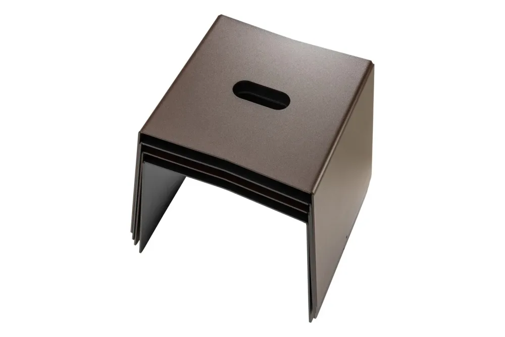 Nouvel Hocker Cozy Rost-Look mit Kissen | 42 × 46 × 40 cm