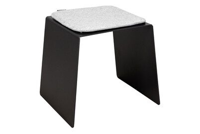 Hocker Cozy, Anthrazit, inkl. Kissen