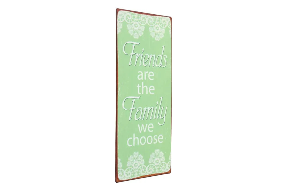 Metall Schild 30x13 cm Friends are the Family we choose