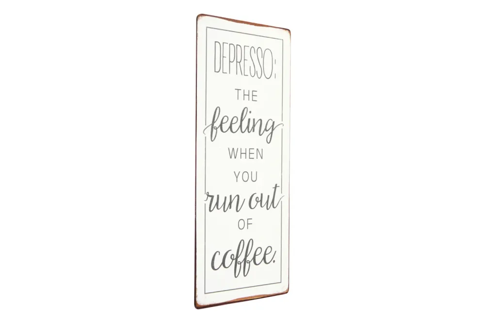 Metall Schild 30x13 cm Depresso