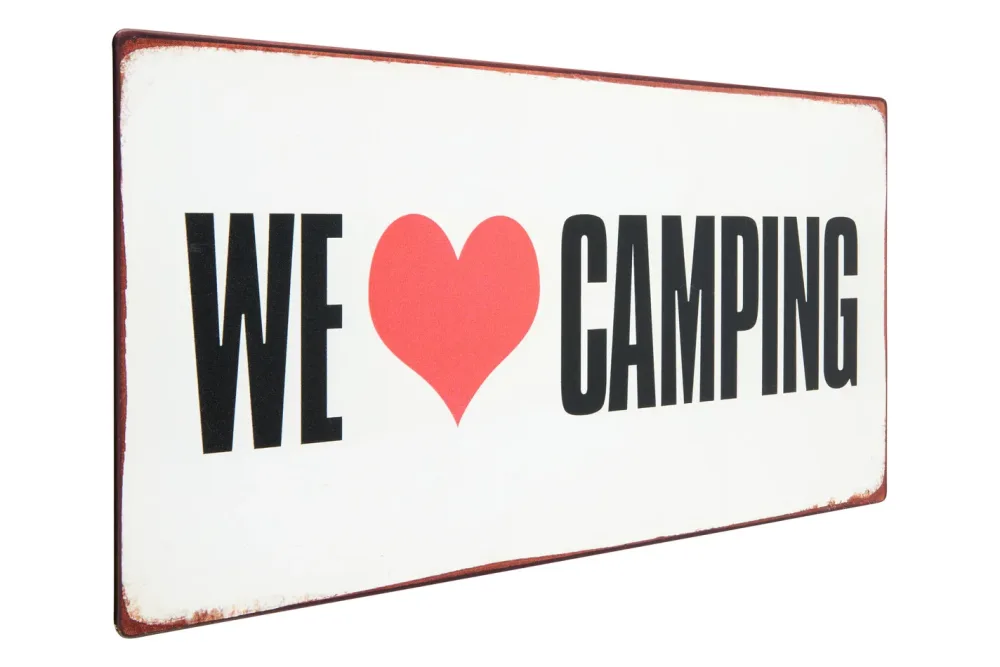 Metall Schild 30x13 cm Camping