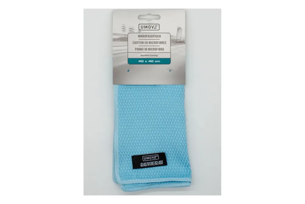 Umove Mikrofasertuch Glas | hellblau | 40 x 40 cm