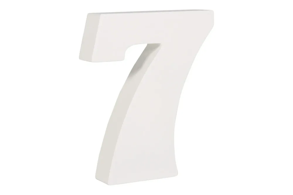 MDF Zahl 7, FSC 100%, 8x2x11cm