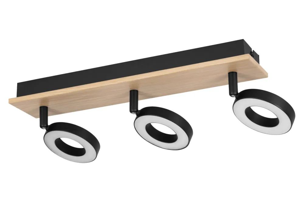 Eglo Led-Balken/3 Holz/Sw/Ws 'Rielves'