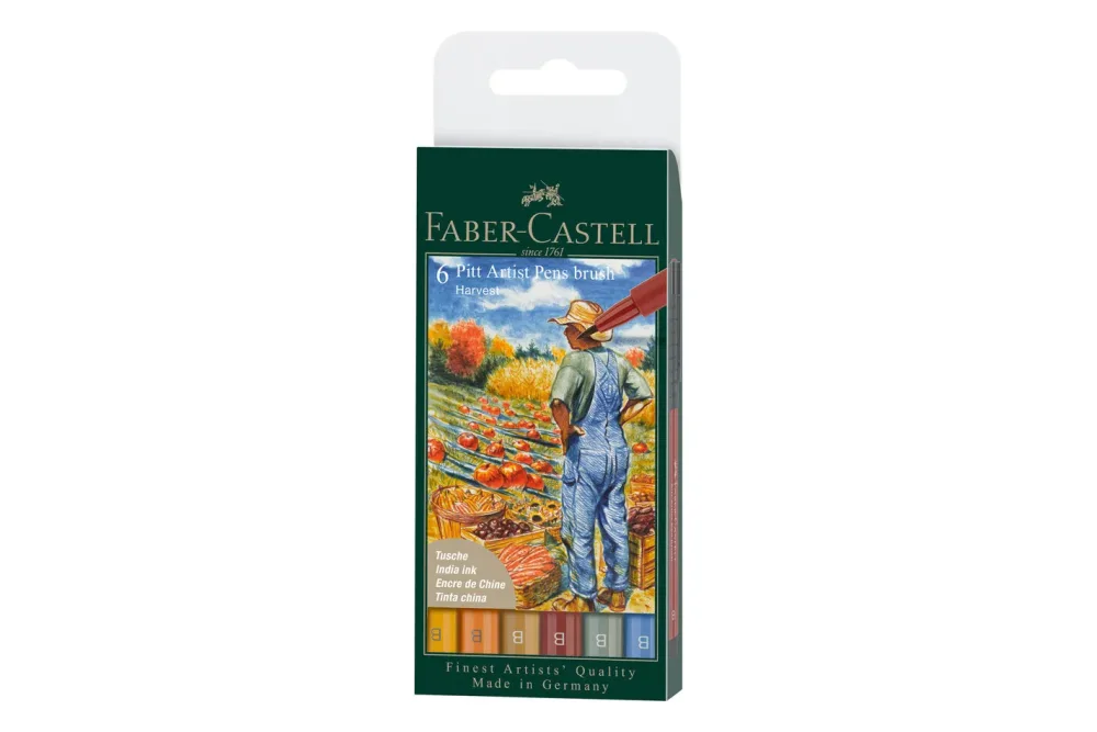 Faber-Castell - Tuschestifte in Atelierbox, 15X71X179MM, Multicolor