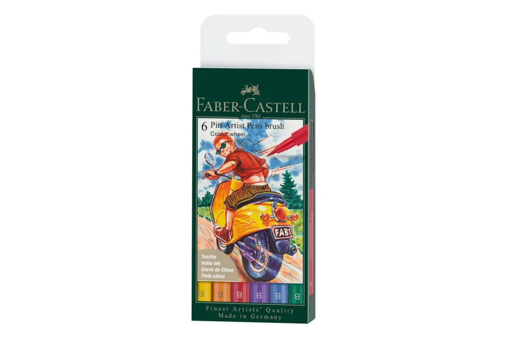 Faber-Castell - Tuschestifte in Atelierbox, 15X71X179MM, Multicolor
