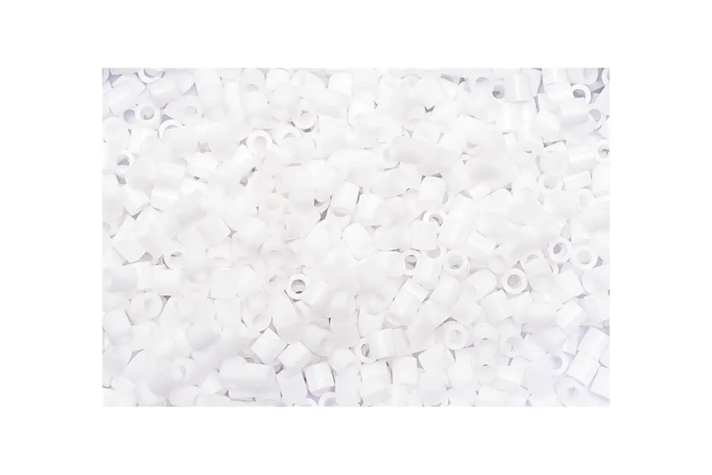 Rico B&uuml;gelperlen, weiss, 5 x 5 mm, ca. 1'000 St&uuml;ck