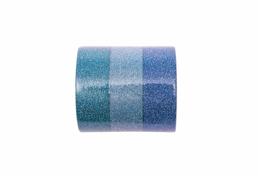 Rico Washi Tape Set Glitter, blau Mix