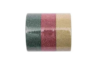 Rico Washi Tape Set Glitter, rot - grün