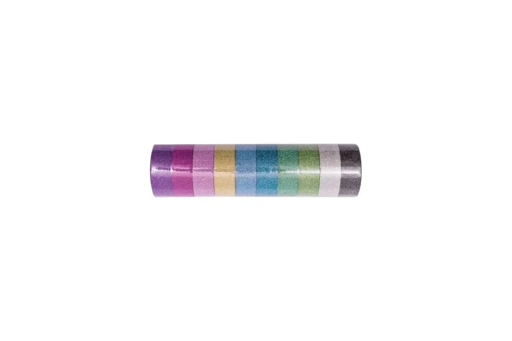 Rico Washi Tape Set Glitter, bunt