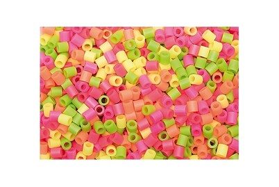 Rico B&uuml;gelperlen, neon mix, 5 x 5 mm, ca. 1'000 St&uuml;ck