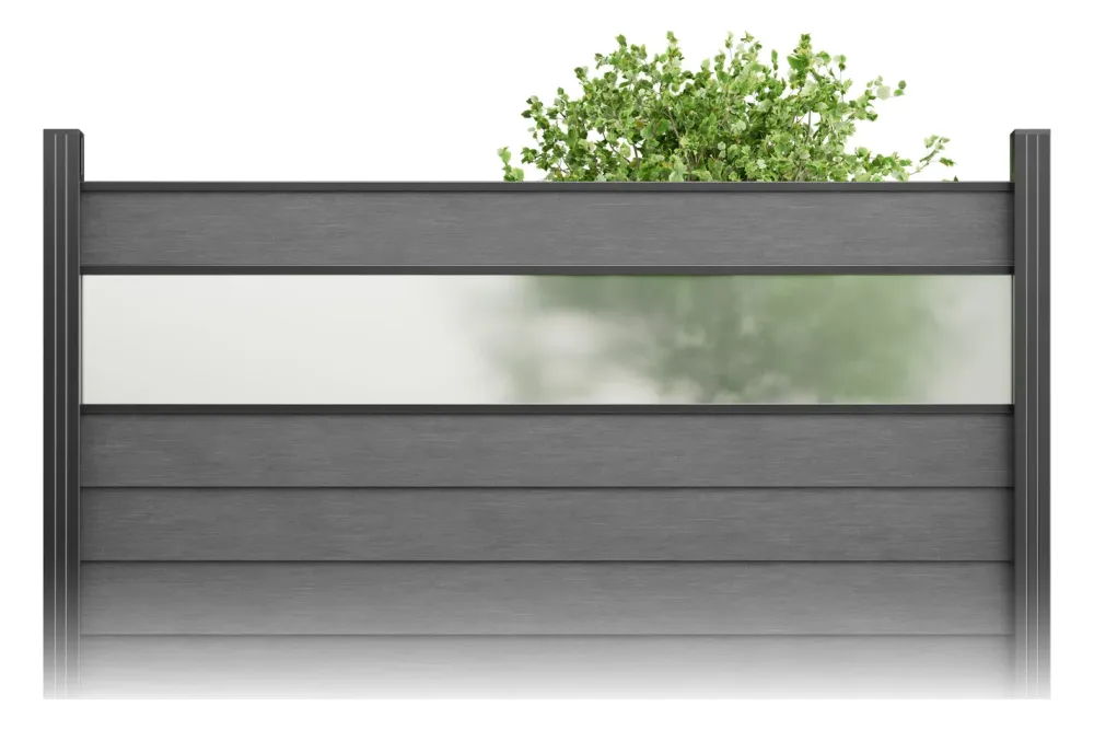 Designpanel Glas für Delta V141 / Panorama W282, Rahmen Black