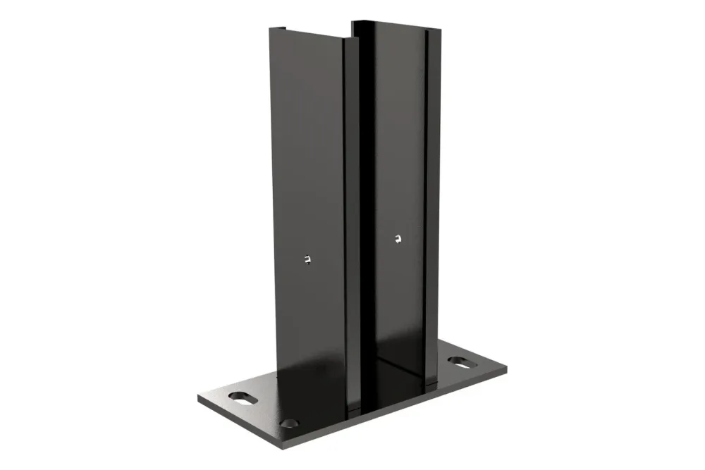 Pfostenanker Black zu Aluminium Pfosten HPC