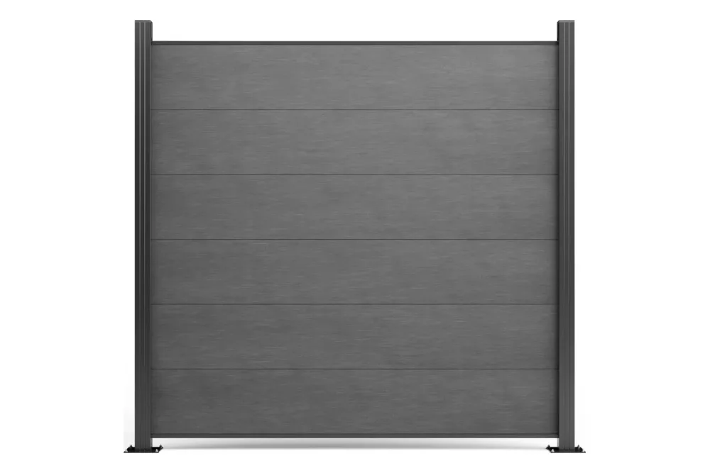 DIY-Steckzaunset Panorama W282 Charcoal | 180 x 180 cm