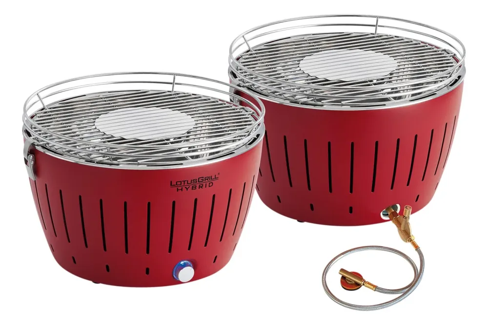 Lotusgrill - Gas-/Kohlengrill, 32cm, Rot