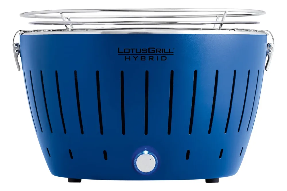 Lotusgrill Holzkohlegrill Hybrid Classic tiefblau