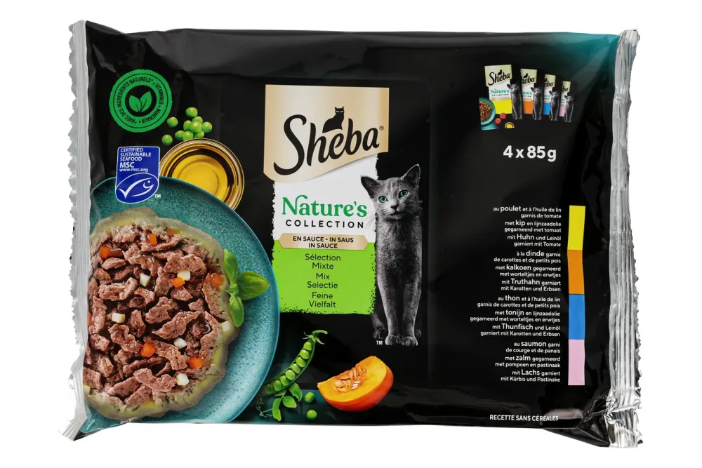 Sheba Katzenfutter in Sauce Nature's Collection Mix 4x85g