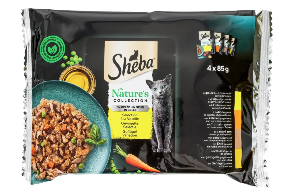 Sheba Katzenfutter in Geleé Nature's Collection Geflügel 4x85g