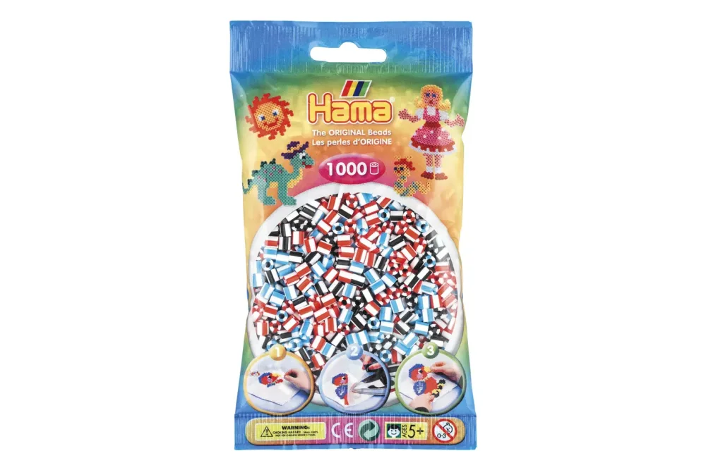 Hama Bügelperlen midi x1.000 mix gestreift 91