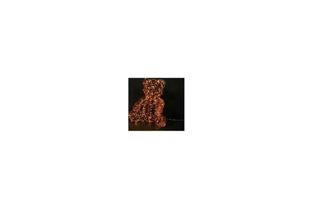 LED Bär metallic Kupfer 38x29x43.5cm